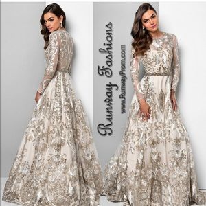 COPY - Terani Couture Gold Gown.Wedding was cancelled never got to wear it!!!